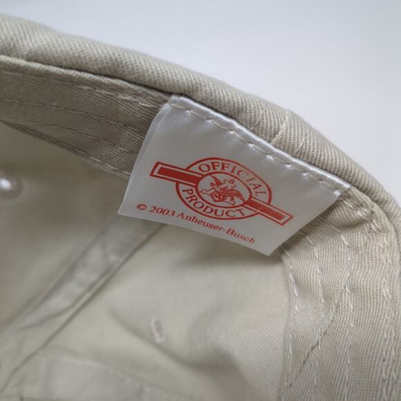 Budweiser Clover Slideback Baseball Hat Beige One Size Embroidered - Picture 10 of 11